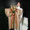 Buy Christmas Charm Burlap Bow