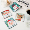 Christmas Cheer Personalized Coasters - Set Of 4