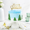 Gift Christmas Tree Cream Cake