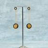 Gift Classy Round Shaped Golden Metal Danglers