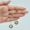 Buy Classy Round Shaped Golden Metal Danglers