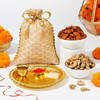 Classy Treats In Golden Potli Bhai Dooj Hamper