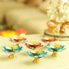 Buy Colorful Flower Shaped Metal Diyas
