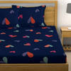 Shop Colourful Hearts Printed Double Bedsheet