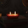 Buy Crackled Glass Votive With Midnight Rose Aroma Candle