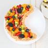 Gift Crescent Moon Fruit And Cream Cake (1 Kg)