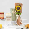 Shop Crochet Sunflower & Glass Sipper Gift Combo For Women's Day