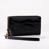 Gift Croco Print Zip-Around Women's Wallet - Personalized - Midnight Black