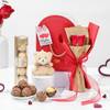 Cupid Teddy, Chocolate and Rose Hamper