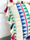 Gift Cushion Cover - Tassels - Multi Color - Single Piece