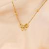 Cute Bow Gold Necklace