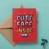 Shop Cute Face Inside Mirror Greeting Card