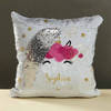 Gift Cute Unicorn Personalized Sequin Cushion