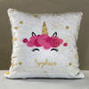 Shop Cute Unicorn Personalized Sequin Cushion