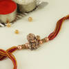 CZ And Copper Hanuman Rakhi