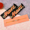 Cz Stone Rakhi with Mars Chocolate (2 Pcs)