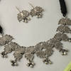 Gift Dainty Lotuses Oxidised Necklace Set