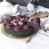Shop Decadent Chocolate Truffle Cake And Red Roses Bouquet Combo