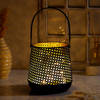 Buy Decorative Lantern With LED String Light - Black (Set of 2)