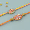 Decorative Stone Peacock Rakhi (Set of 2) Online