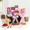 Gift Delightful Snacks And Floral Surprise Hamper