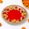 Shop Divine Gota Work Pooja Thali Set For Karwa Chauth