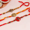 Gift Divine Om Metal Rakhi (Set of 3)