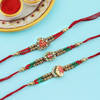 Gift Divinity Antique Metal Rakhi (Set of 3)