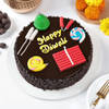 Gift Diwali Crackers Chocolate Truffle Cake