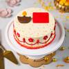 Buy Diwali Diya & Floral Semi-Fondant Cake