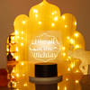 Diwali With Family Personalized LED Lamp With Black Base