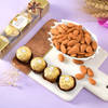 Gift Dori Dhaga Almonds and Ferrero Rocher Hamper