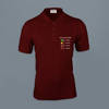 Drained Social Battery Polo T-shirt - Maroon