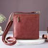 Buy Dual Tone Sling Bag For Women - Pink And Silver Grey