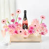 Elegant Blooms And Wine Delight