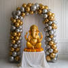 Elegant Golden and Silver Balloon Decor