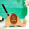 Gift Elephant Personalized Wood Mobile Stand & Pen Holder