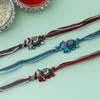 Gift Elephants Decorative Enamel Rakhi (Set of 3)