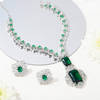Emerald Green CZ Necklace Set Online