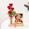 Buy Enduring Personalized Karwa Chauth Rose Photo Stand