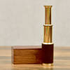 Buy Engravable Solid Brass And Leather Finish Telescope In Sheesham Wood Box
