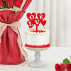 Buy Eternal Romance Bouquet And Red Velvet Cake Valentine Combo