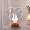 Evergreen Love Personalized LED Lamp - Wooden Finish Base