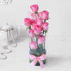 Gift Exotic 10 Pink Roses in Vase Arrangement