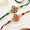 Exquisite Kundan Meenakari Rakhi Set Of 2
