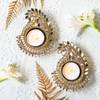 Exquisite Mirror Embellished Mayur Pankhi Diyas - Set Of 2 Online