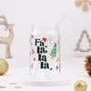 Gift Fa La La La - Can Glass With Straw