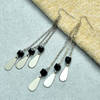 Fashionable Danglers with Black Crystals