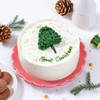 Festive Cheer Christmas Tree Cream Cake