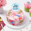 Gift Floral Blush Personalized Birthday Cake